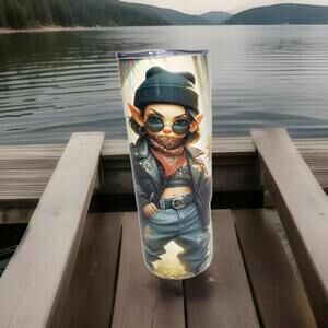 Bandana Gnome 20oz Skinny Stainless Steel Tumbler – Handmade Sublimated Insulate